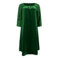thumbnail image 4 of Vestido elegante de lentejuelas de otoño para mujer - Mezcla de poliéster y spandex, tallas S-XXL - Corte holgado para fiestas y ocasiones nocturnas, 4 of 5