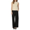 thumbnail image 2 of INSPIRE CHIC Women's Summer Sleeveless Top Casual Work Office Beaded Tank Blouses Tops 2XL Khaki, 2 of 5