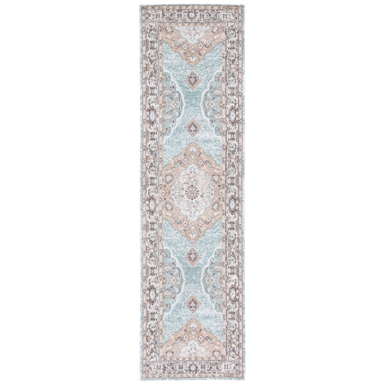 SAFAVIEH Classic Vintage Hiren Medallion Area Rug, Sage/Green, 6' x 6' Round