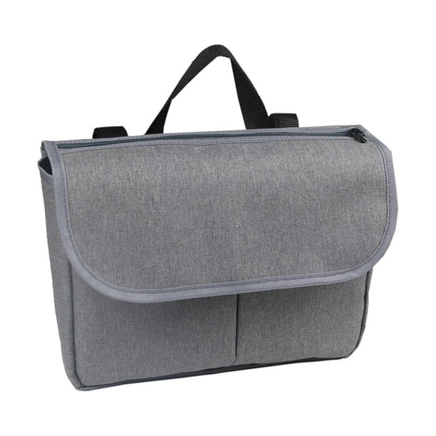 Bolsa de almacenamiento multifuncional para reposabrazos, organizador de bolsas, compartimento de almacenamiento gris