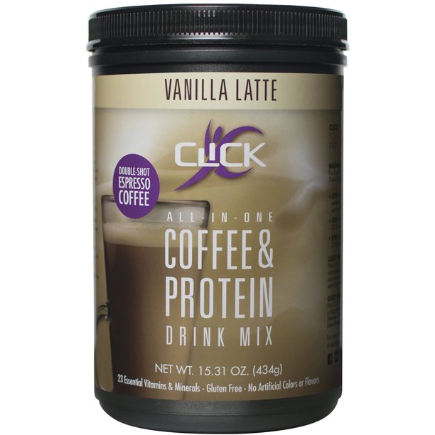 Click Espresso Protein Powder, Vanilla Latte, 15.31 Oz