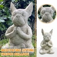 thumbnail image 4 of Estatua de perro de meditación Buda Tranquilidad y paz, perfecta para tu jardín de hadas., 4 of 5