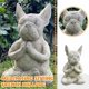 thumbnail image 4 of Estatua de Perro de Meditación Buda Tranquilidad y paz, perfecta para tu jardín de hadas., 4 of 5