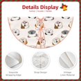 thumbnail image 4 of Daiia Bulldog Face Drawing Merry Christmas Tree Skirt , Xmas Large Lace-up Tree Skirt, Santa Snowflakes Rustic Home Decorations New Year Party Farmhouse Decor-36", 4 of 7