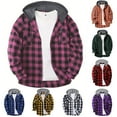 thumbnail image 7 of LODIENY Men's Flannel Hoodie Shirts Lightweight Casual Button Down Plaid Shirt Jackets for Men Long Sleeve Stylish Drawstring Hooded Tops with Pocket Yellow XXL, 7 of 7