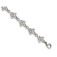 thumbnail image 2 of Bracelet à Maillons en Trinité Polie en Acier Inoxydable (7 Pouces), 2 of 4