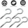 thumbnail image 2 of Sheep Eye Ring Lamp Hook Stainless Steel Screws Metal s Hooks Decoration Hooks 100pcs Screw in Wall Hooks Coated Cup Hooks Screw Eye Pin Screw-in Hook Ceiling Hooks Screw-in Hooks, 2 of 5