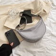 thumbnail image 3 of Bolsas De Hombro Bolso de hombro para mujer Bolso bandolera de nylon de media luna informal Hobos Girl Purse (Gris), 3 of 8