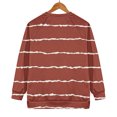 thumbnail image 5 of Holzkary Oversized Sweatshirt for Women Warm Soft Printed Shirt Winter Sweatshirts Tops Loose Fit Casual Long Sleeve Striped Sweatshirt Comfy Fall Winter Outfits Clothes 2025 Fashion Wine M, 5 of 7