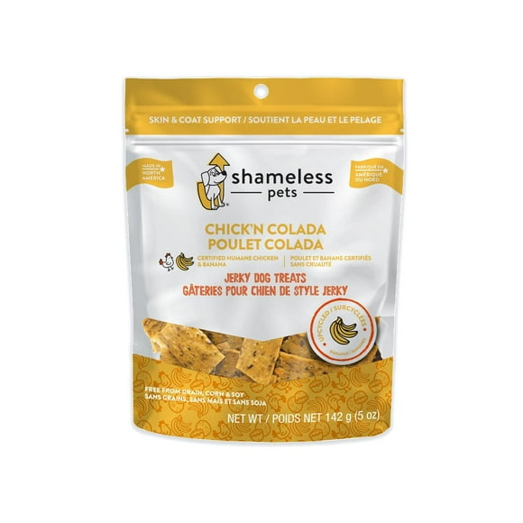 Shameless Pets Chick'n Colada Upcycled Chicken & Bananas Jerky Dog Treats