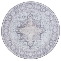 SAFAVIEH Tucson Nazca Traditional Machine Washable Area Rug, Sage/Ivory, 6' x 6' Round