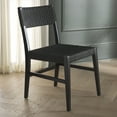 thumbnail image 2 of Safavieh Dutton Farmhouse Wood and Paper Cord Dining Side Chairs, Black, 2 of 8