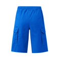 thumbnail image 7 of XDZJLR Big And Tall Mens Shorts Cargo Casual Shorts With Pockets And Drawstring Solid Color Versatile Hiking Shorts Blue 3Xl, 7 of 7