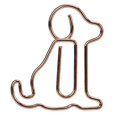 thumbnail image 2 of 20pcs Shaped Paper Clips Animal Dog Shapes Rose Gold Light Portable Fun Organizing Metal Clips for Documents, 2 of 3