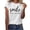 C-White129, variant on DHFJKG Womens Summer Top Casual Short Sleeve T Shirt Loose Fit Round Neck Letter Printed Graphic Tee For Daily Wear Versatile Tops