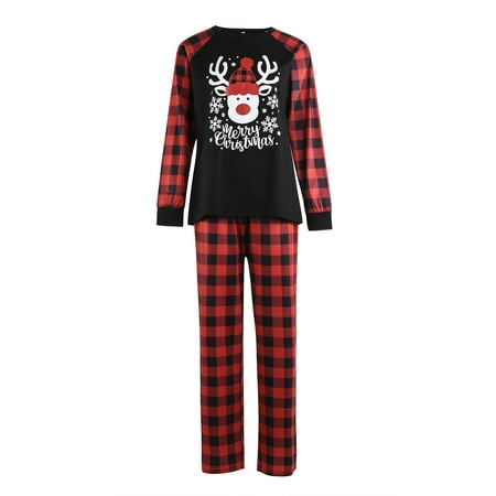 

Frobukio Family Christmas Pjs Matching Sets Baby Christmas Matching for Adults and Kids Xmas Sleepwear Sets Red Black Mom S