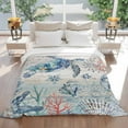 thumbnail image 5 of Blue Coastal Ocean Throw Blankets, Turtle Sealifes Soft Fleece Blanket Decorative for Home Sofa Couch Chair Living Bedroom, 50x60 inches, L, 5 of 8