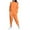 Orange, variant on 2 Piece Outfits For Women Sweatshirts Sets Solid Color Long Sleeved Round Neck Irregular Hoodie Fall Orange Jogger Sweat Pants Set ( 2XL )