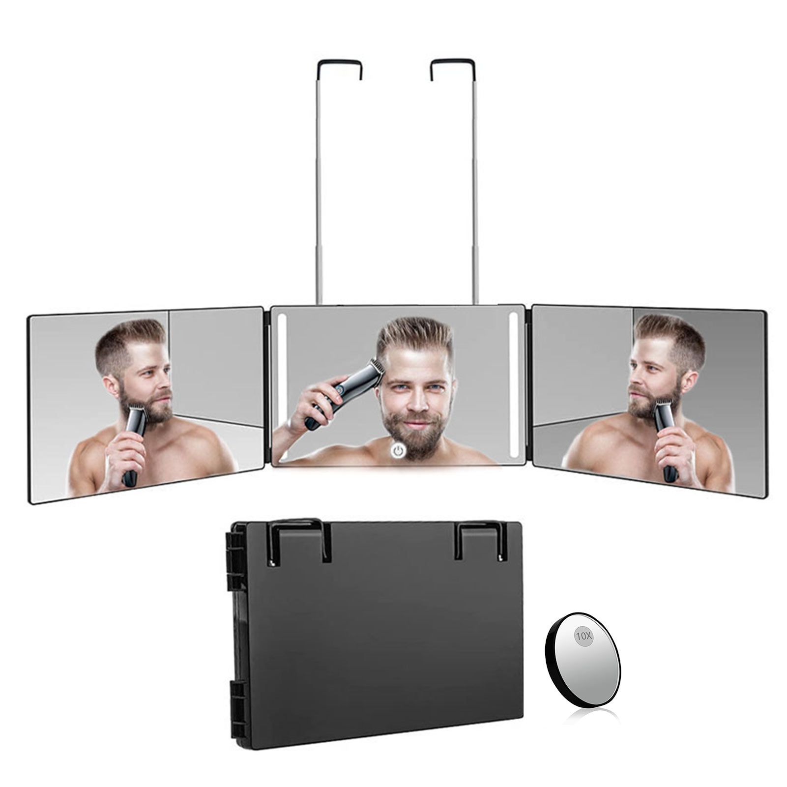 Lacyie Illuminated Wallmounted 3way Makeup Shaving Mirror with Height
