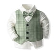 thumbnail image 7 of Glisme 2 Piece Outfits For Boys Tuxedo Gentleman Outfits Formal Dress Shirt+Vest+Pants Toddler Baby Formal Outfits Sets Handsome Clothes Suit Size 4-5 Years, 7 of 7
