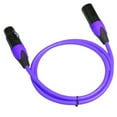thumbnail image 3 of 3 Pin Cable de Micrófono Enchufes XLR profesion a para Luces de Escenario, Amplificador de Potencia Púrpura 1.8m, 3 of 8