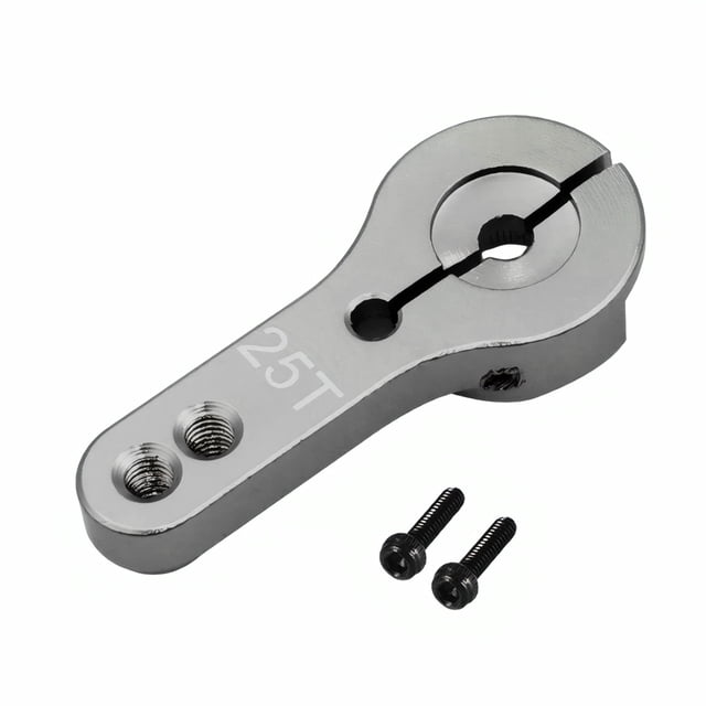 Cateissary Cuerno de brazo Servo RC de aluminio 25T para S0150 S3003 S0060 MG 996R E9001 aleación de aluminio 25T Kits de construcción modelo Titanio