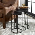 thumbnail image 2 of Pemberly Row Contemporary Aluminum Nesting Tables in Espresso (Set of 3), 2 of 5
