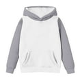 thumbnail image 4 of Ahuyic Girls Boys Blouse Long Sleeve Crewneck Oversized Hooded Pullover for 4-14 Years,11 Years Gray, 4 of 4