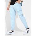 thumbnail image 1 of Light Blue Cuffed Hem Cargo Trouser, 1 of 7