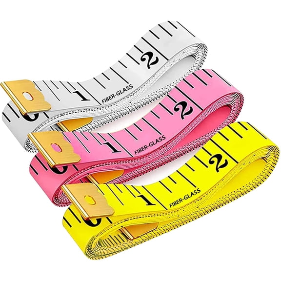 Measuring Tape, 60 Inch/1.5M Dual Scale Tape Measure, Soft for Body Measurements, Sewing Tailor Crafts, 3Pcs