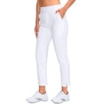 thumbnail image 3 of Pantalones de golf YYV, elásticos, cintura alta, blancos, para mujer, 3 of 7