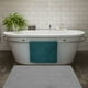 thumbnail image 3 of Alfombras de baño de chenilla con respaldo de goma gris: antideslizantes, absorbentes, de secado rápido, lavables. Alfombrillas de baño finas que caben debajo de la puerta., 3 of 5