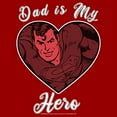 thumbnail image 2 of Men's Superman Valentine's Day Dad is My Hero  Graphic Tee Red 2X Large, 2 of 5