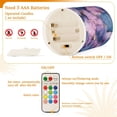 thumbnail image 5 of Yayeee Flameless Candles with Remote Flickering Battery Operated Multi Color Changing, Watercolor Pink Marble Pattern, 5 of 7