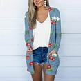 thumbnail image 2 of Samickarr Plus Size Cardigan For Women With Pockets Long Duster Cardigan Open Front Jacket Coat Outwear Long Sleeve Fall Clothes For Women 2023 Lightweight Printed Loose Fit Cardigan Tops Coat, 2 of 5
