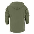 thumbnail image 5 of WIZUTIZ Mens Linen Henley Hoodies Long Sleeve Button Down Sweatshirts Drawstring Casual Beach Pullover Tops Fall Fashion Shirt, 5 of 5