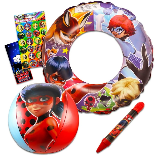 Set de juguetes para piscina Miraculous Ladybug, paquete de playa de 5 piezas