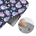 thumbnail image 5 of Honeii Blue Skull Flower Pattern Bathroom Anti-Skid Pad Bathroom Mat Vintage Seamless Pattern Not-Slip Toilet Rug Set, 5 of 6