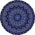 thumbnail image 1 of Ahgly Company Indoor Round Patterned Purple Mimosa Purple Area Rugs, 6' Round, 1 of 6