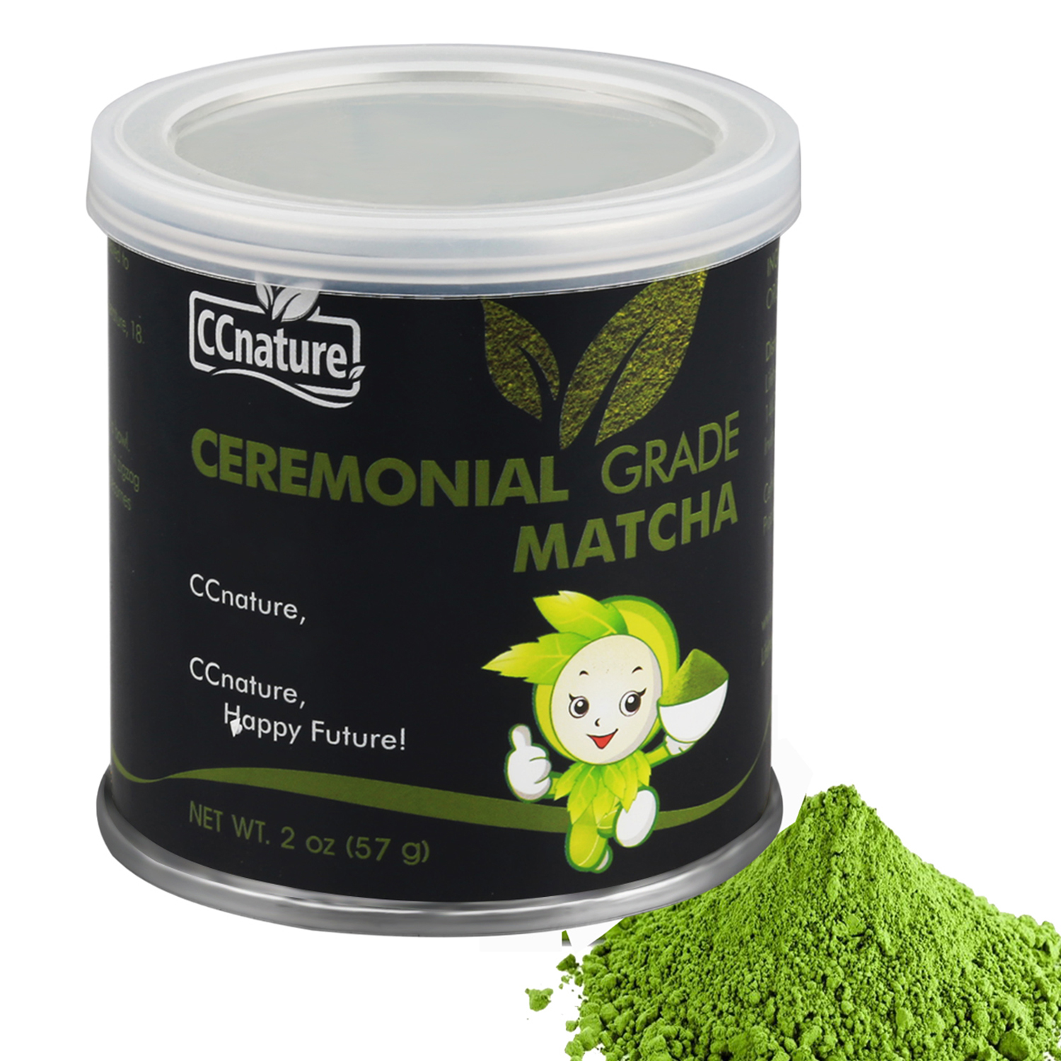 CCnature Matcha Green Tea Powder 2oz(Ceremonial Grade, Tin)