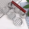 thumbnail image 1 of Pinza para albóndigas de acero inoxidable | Herramienta para hacer albóndigas manual de mango grande | Pinzas formadoras de bolas de camarones de pescado de bricolaje | Bola de helado versátil |, 1 of 4