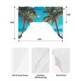 thumbnail image 6 of Ocean Beach Kitchen Swag Valances for Windows, Summer Coconut Coastal Sea Landscape Swag Valances Curtains for Living Room, Rod Pocket Window Treatments for Bathroom, Bedroom, Cafe, 56"x36", 6 of 6