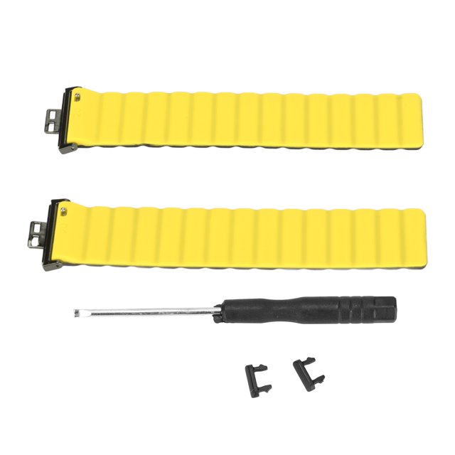 Riousery Correa de Reloj Magnética de Silicona Compatible con Huawei Watch FIT Negro Amarillo (12.00 cm x 4.00 cm / 4.7 inches x 1.6 inches)