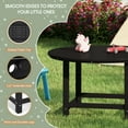 thumbnail image 6 of WestinTrends Malibu Kids 5-Piece HDPE Outdoor Patio Round Dining Table and Chairs Set, Black, 6 of 15