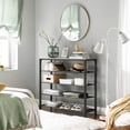 thumbnail image 3 of Shoe Rack, 5-Tier Shoe Storage Organizer with 4 Mesh Shelves for 16-20 Pairs and Large Surface for Bags, 3 of 7