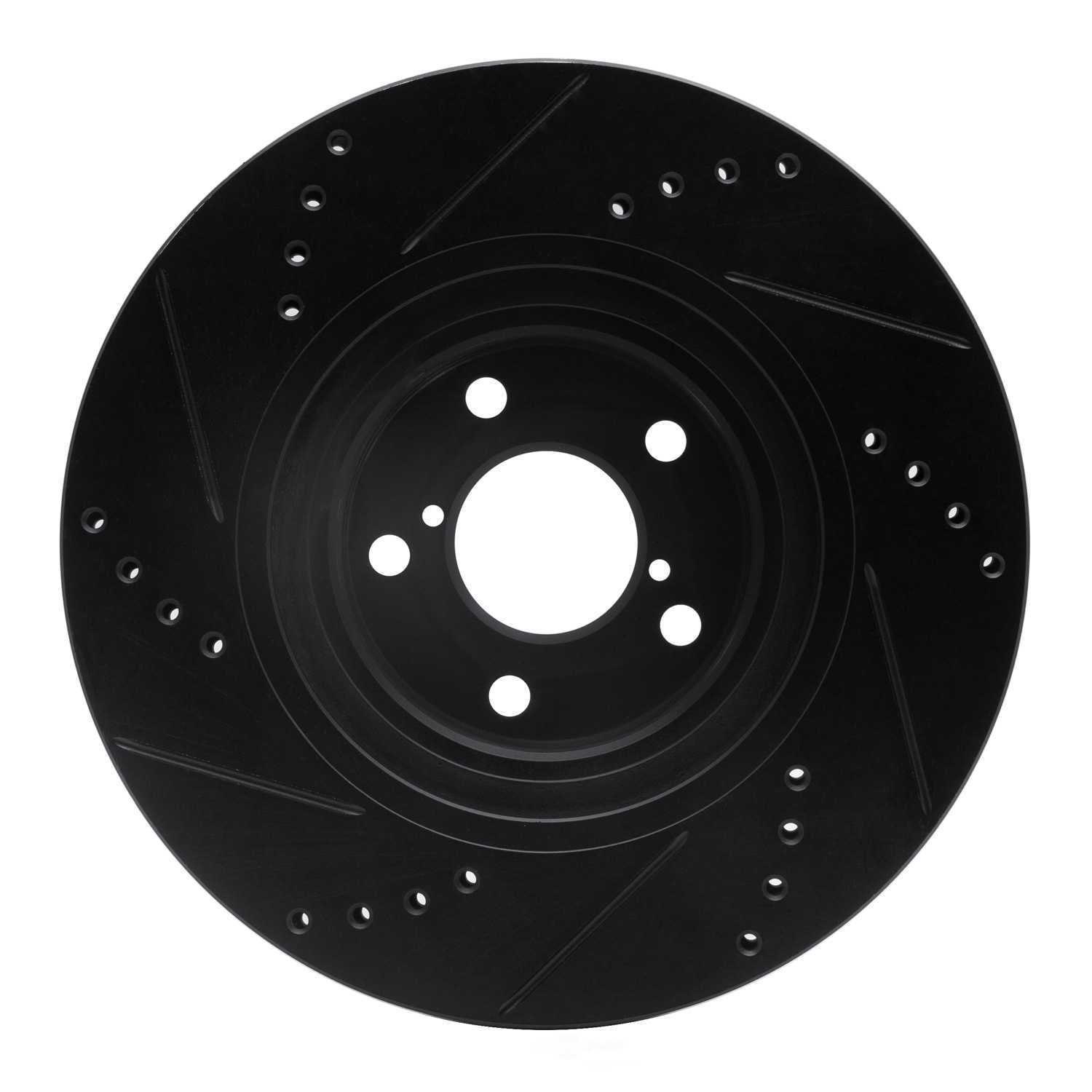 Dynamic Friction Company 633-13034R DFC Brake Rotor - Drilled And Slotted - Black