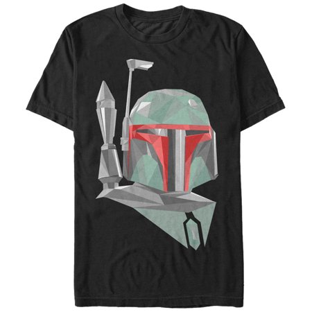 Star Wars Men s Boba Geometric Slim Fit T-shirt Medium Black