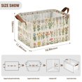 thumbnail image 7 of Yayeee Foldable Storage Basket for Shelves with Handles Waterproof Cloth Bins, Beige Wildflowers, 7 of 7