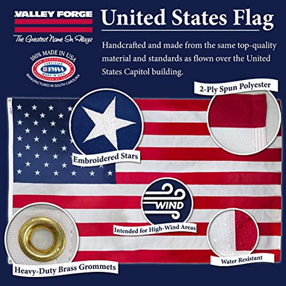 Koralex Ii 6 X10 Spun Polyester U S Flag By Valley Forge Flag Walmart Com Walmart Com
