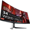 thumbnail image 2 of Alienware Moniteur de Jeu PC Incurvé 34 Pouces, Résolution 3440 x 1440p, Quantum Dot OLED 175Hz, Courbure 1800R, Vrai 1ms GTG, Rapport de Contraste 1 000 000:1, 1,07 Milliard de Couleurs, AW3423DW - Lumière Lunaire, 2 of 7